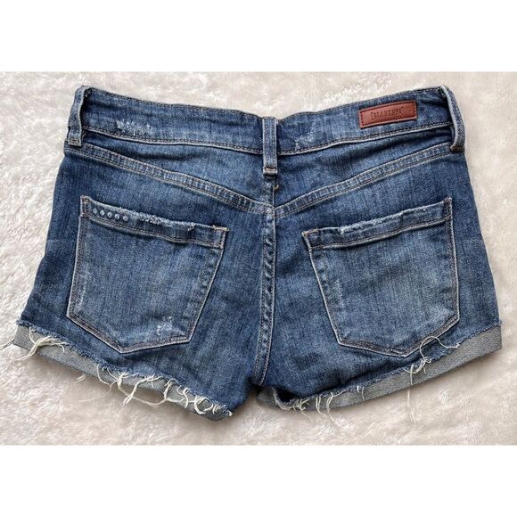 [BLANKNYC] The Fulton Boyfriend Distressed Cuffed Hem Denim Shorts, Size 25 - Picture 12 of 16